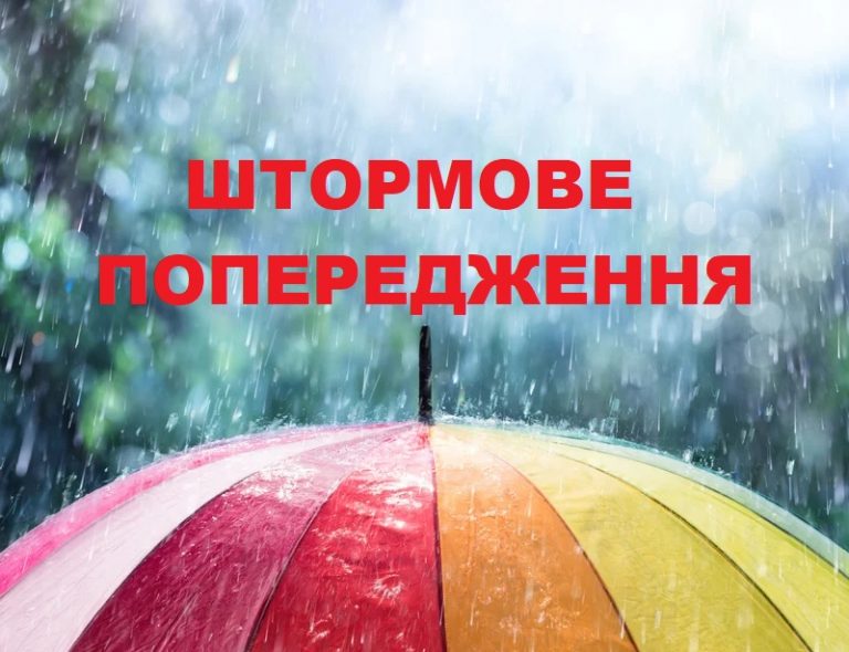 УВАГА! ШТОРМОВЕ (МЕТЕО) ПОПЕРЕДЖЕННЯ