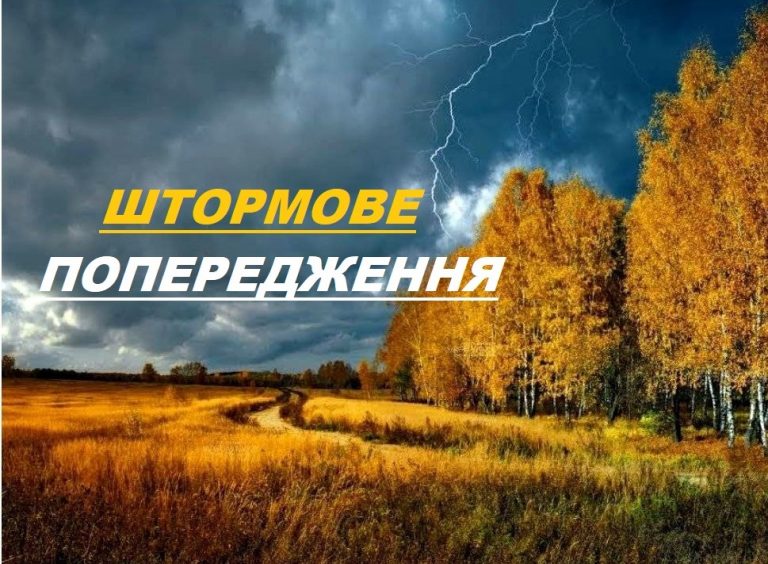ШТОРМОВЕ (МЕТЕО) ПОПЕРЕДЖЕННЯ: ВІТЕР ТА ГРОЗА
