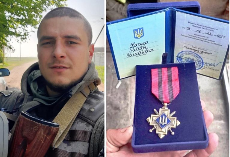 ВОЇН З ЯМНИЦІ РОМАН КАСЬКО ВІДЗНАЧЕНИЙ “ЗОЛОТИМ ХРЕСТОМ” ГОЛОВНОКОМАНДУВАЧА ЗСУ ЗА БОЙОВІ ЗАСЛУГИ