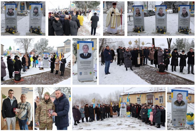 ПАМ’ЯТЬ ПРО ГЕРОЇВ БЕЗСМЕРТНА. У СІЛЬЦІ, ТЯЗЕВІ І МАЙДАНІ ОСВЯЧЕНО ПАМ’ЯТНІ СТЕНДИ ПОЛЕГЛИМ ЗАХИСНИКАМ
