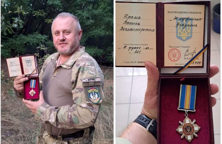 ЗАХИСНИК З ЯМНИЦЬКОЇ ГРОМАДИ ВАСИЛЬ КРАМ НАГОРОДЖЕНИЙ ОРДЕНОМ ЗА МУЖНІСТЬ ІІІ СТУПЕНЯ